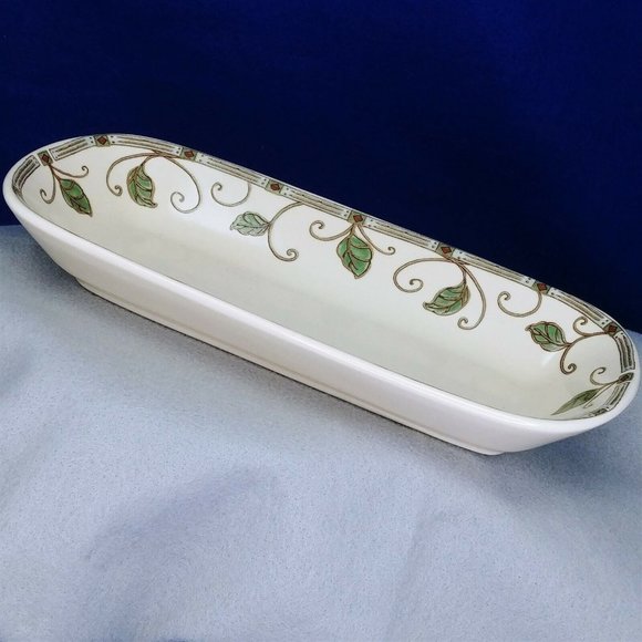 Celery Condiment Dish Pfaltzgraff "Mission Flower" Discontinued Pattern 10.5" - Picture 2 of 9